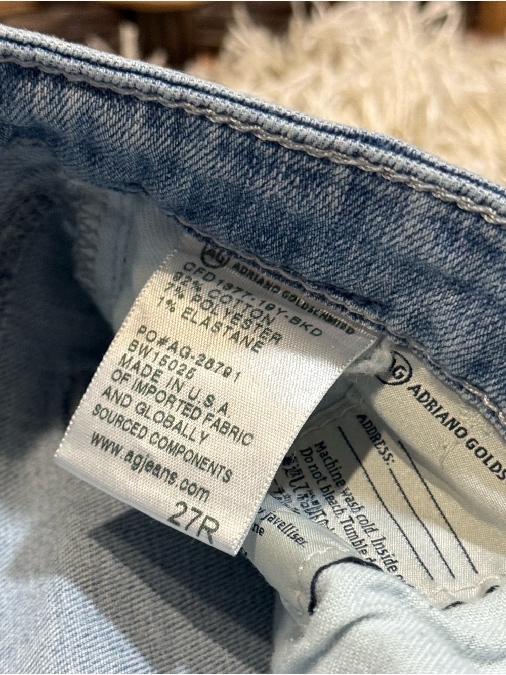 AG Straight Leg Jeans The Stevie Ankle Distressed Light Wash Size 27 - Picture 13 of 16